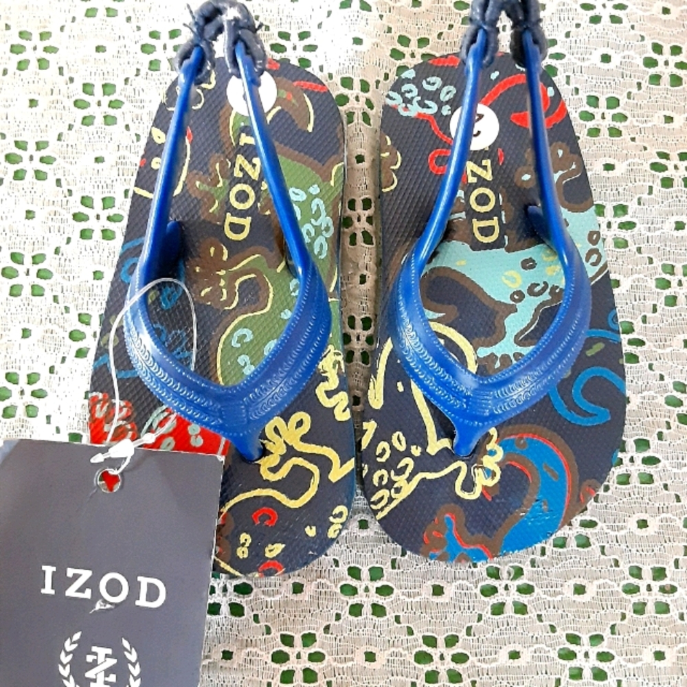 IZOD Baby Boy Sz 2 Sandals Thong with Back strap